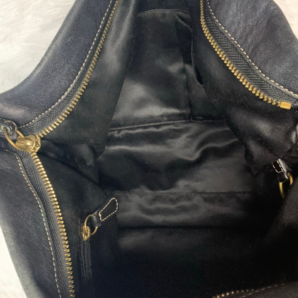 Vintage Coach y2k Hamptons Pleated Leather Hobo Shoulder Bag
