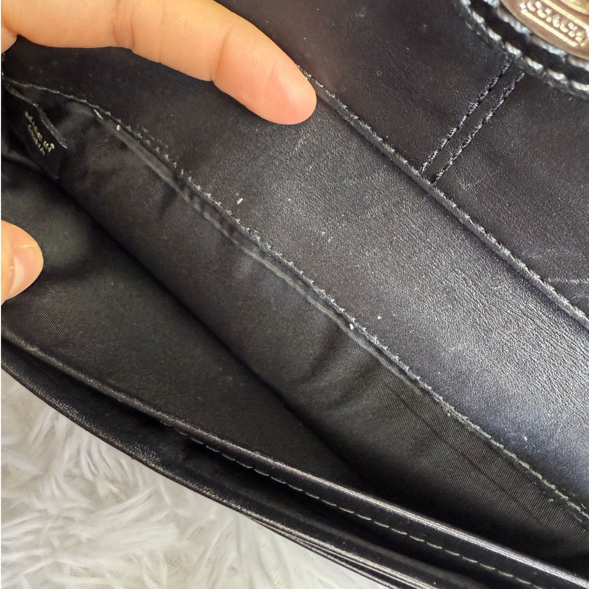 y2k COACH Vintage Soho Black Turn Lock Wallet