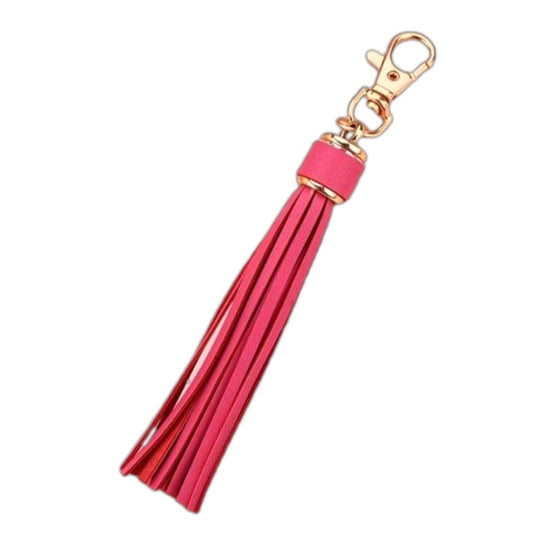 NEW Hot Pink Tassel Bag Charm Tassels Keychains Purse Charms