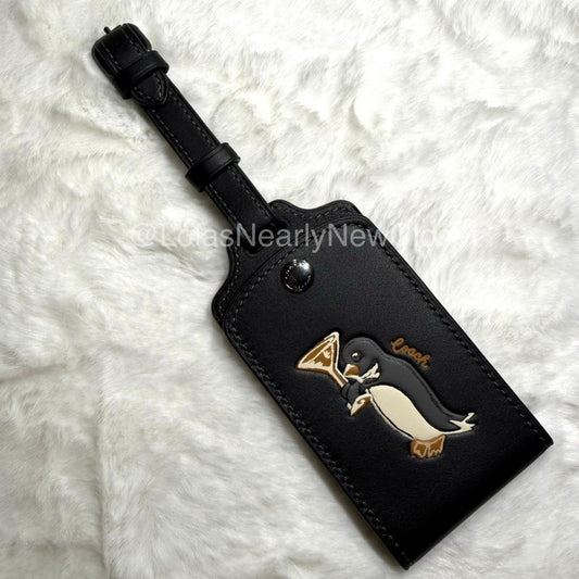 NWT COACH Luggage Tag With Penguin Print