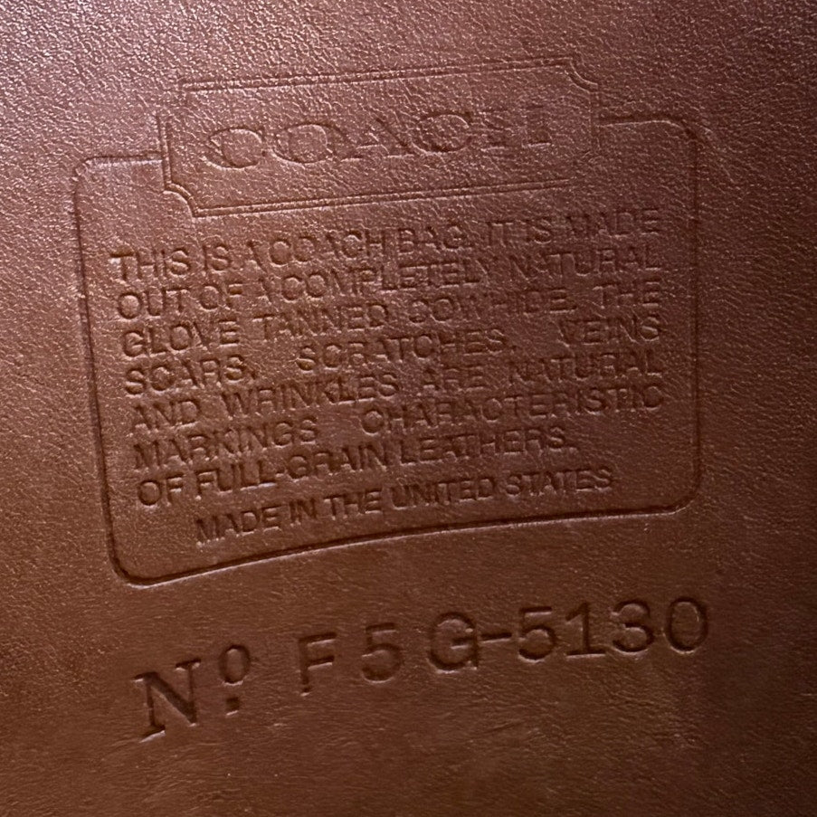 Vintage Coach 5130 Project Station British Tan Leather Crossbody Bag Purse