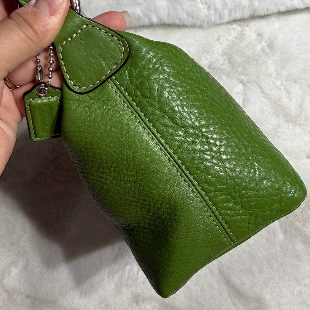 COACH Vintage Y2K EST. 1941 Leatherware Green Mini Shoulder Baguette Bag