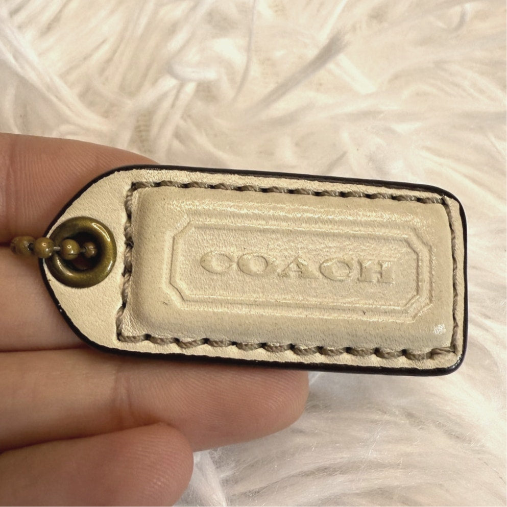 1.5" Vintage COACH y2k Fob Bag Charm Hang tag Hangtag