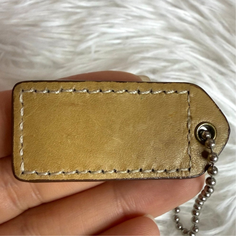 1.5" y2k COACH Vintage Fob Bag Charm Hang tag Hangtag