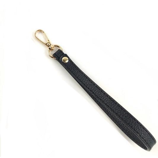 Black and Gold Wrist Strap Purse Bag Strap 20CM PU Leather Handles