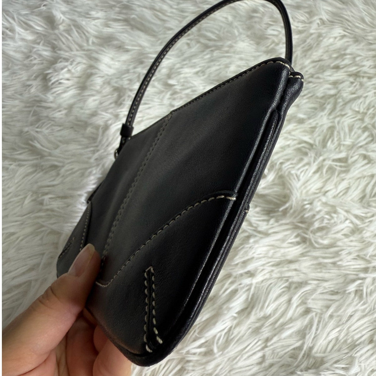 y2k COACH Leatherware Black Wristlet