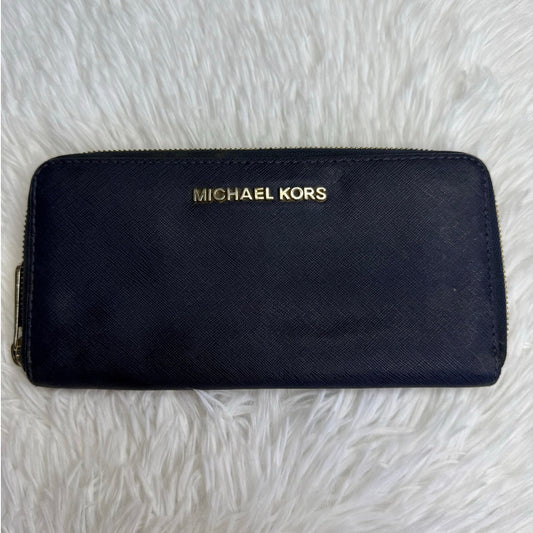 Michael Kors Navy Zip Around Wallet