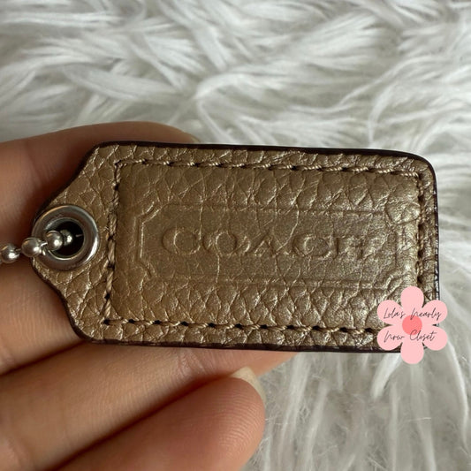 2" Coach Metallic Fob Bag Charm Hang tag Hangtag
