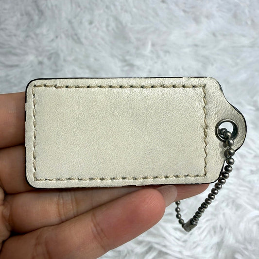 2" COACH Bone Fob Bag Charm Hang tag Hangtag