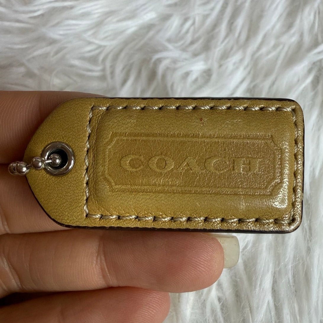 2" y2k COACH Vintage Fob Bag Charm Hang tag Hangtag