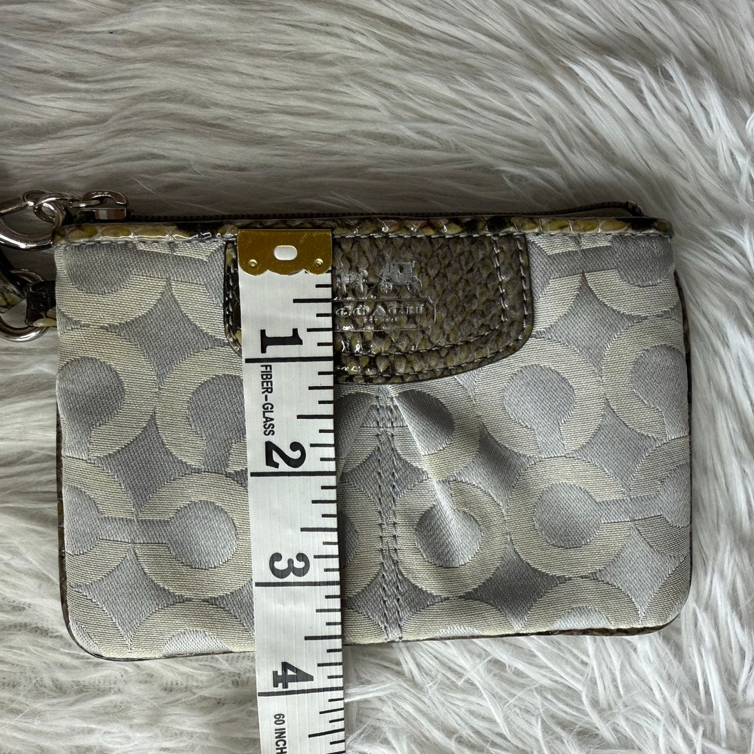 COACH Signature Animal Print Canvas Wristlet