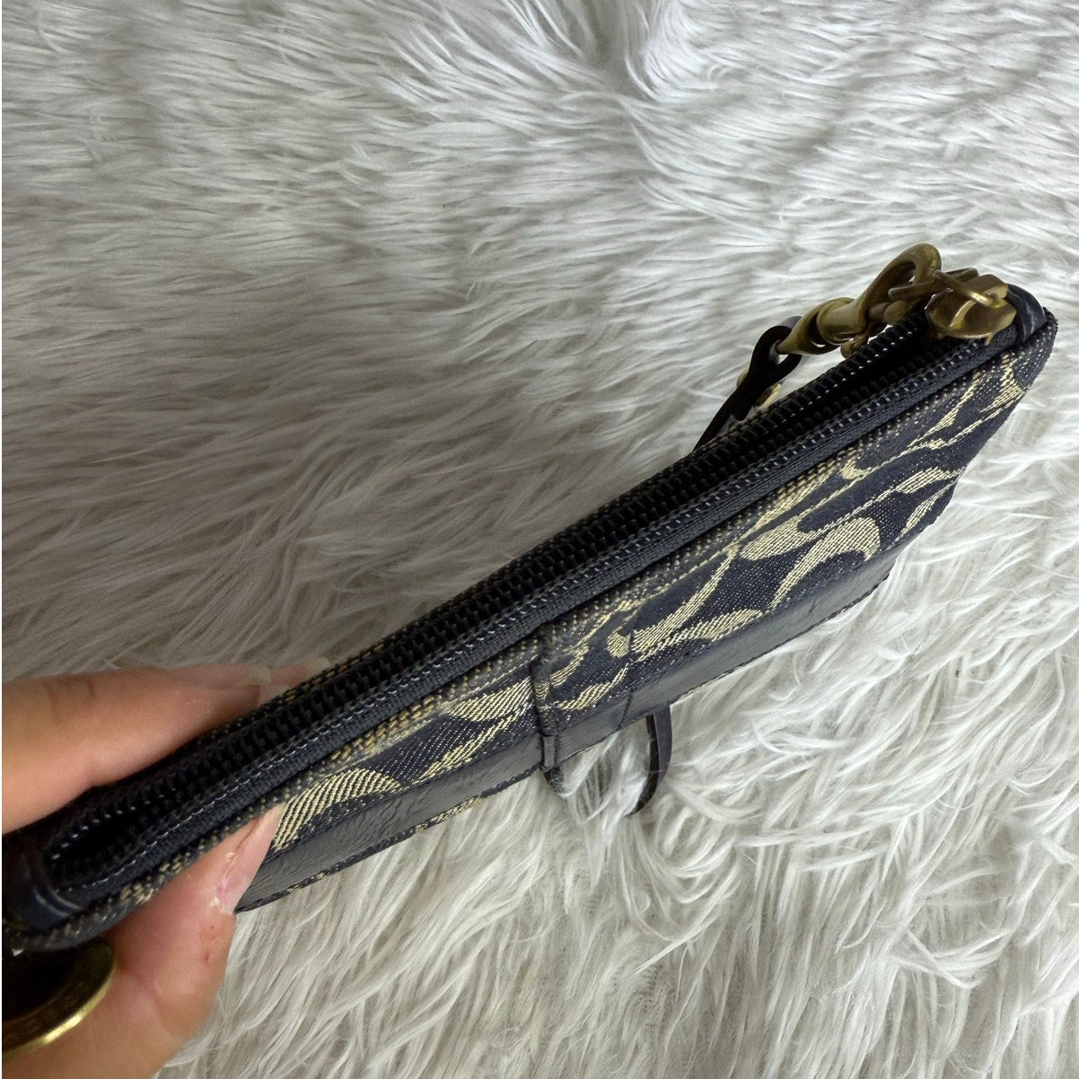 COACH y2k Denim Signature Wristlet