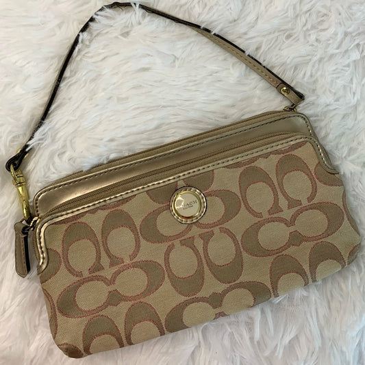 COACH  Signature Canvas Wristlet