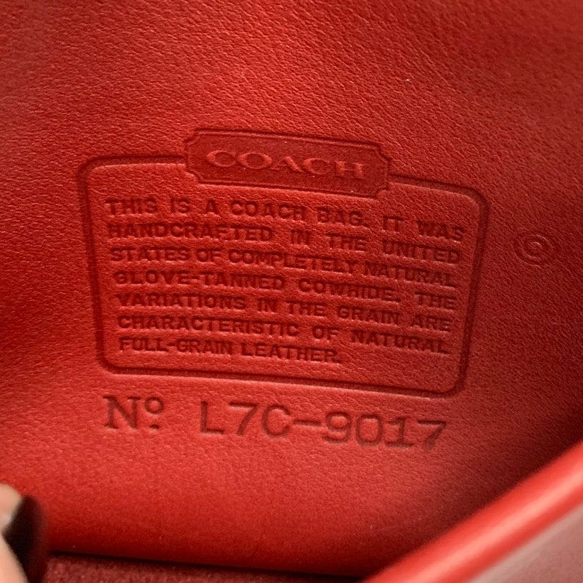 Vintage Coach 9017 Abby Red Shoulder Bag Crossbody