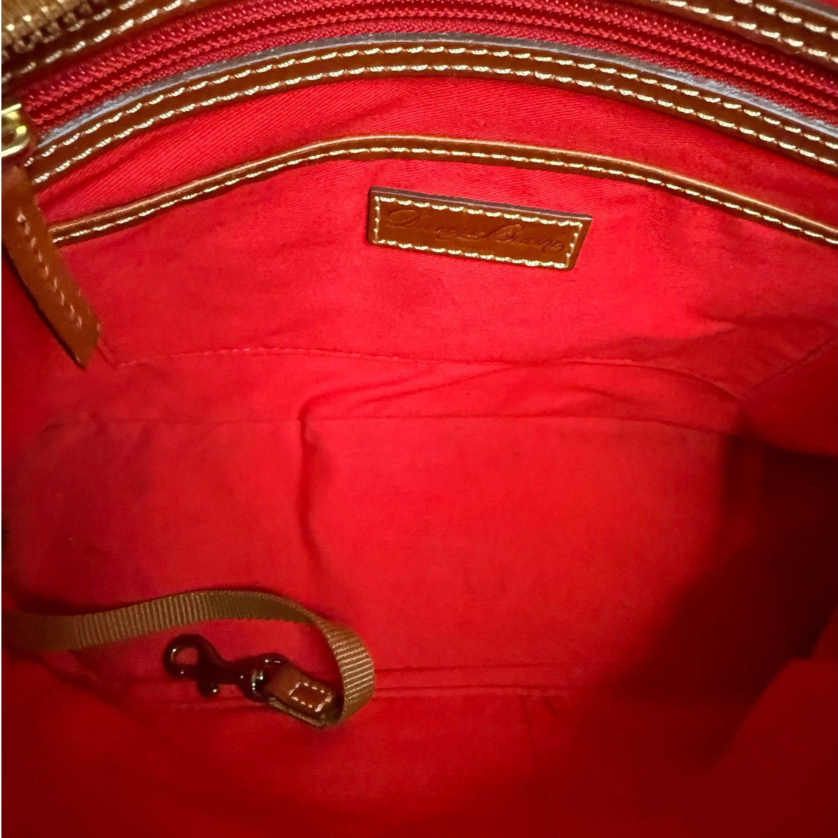 DOONEY & BOURKE Orange Pebbled Grain Lexington Tote