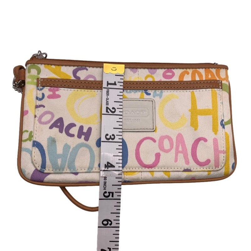 COACH Graffiti Signature Wristlet