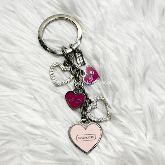 y2k COACH Heart Multi-Charms Fob Bag Charm