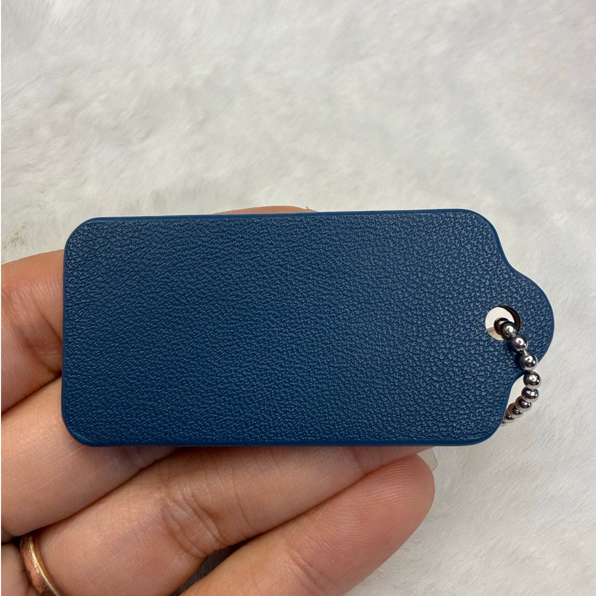 2" COACH Blue Fob Bag Charm Hang tag Hangtag