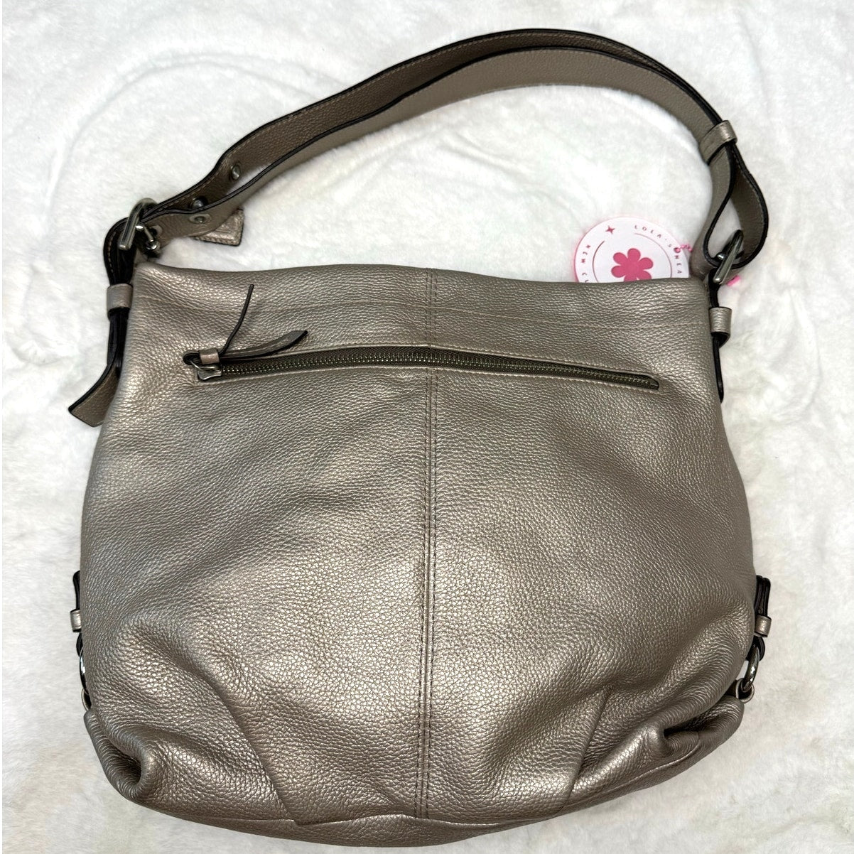 COACH 15064 Silver Duffel Bag Shoulder Bag Crossbody