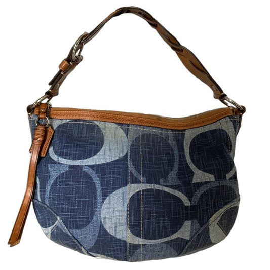 COACH y2k Signature Denim Hobo Shoulder Bag