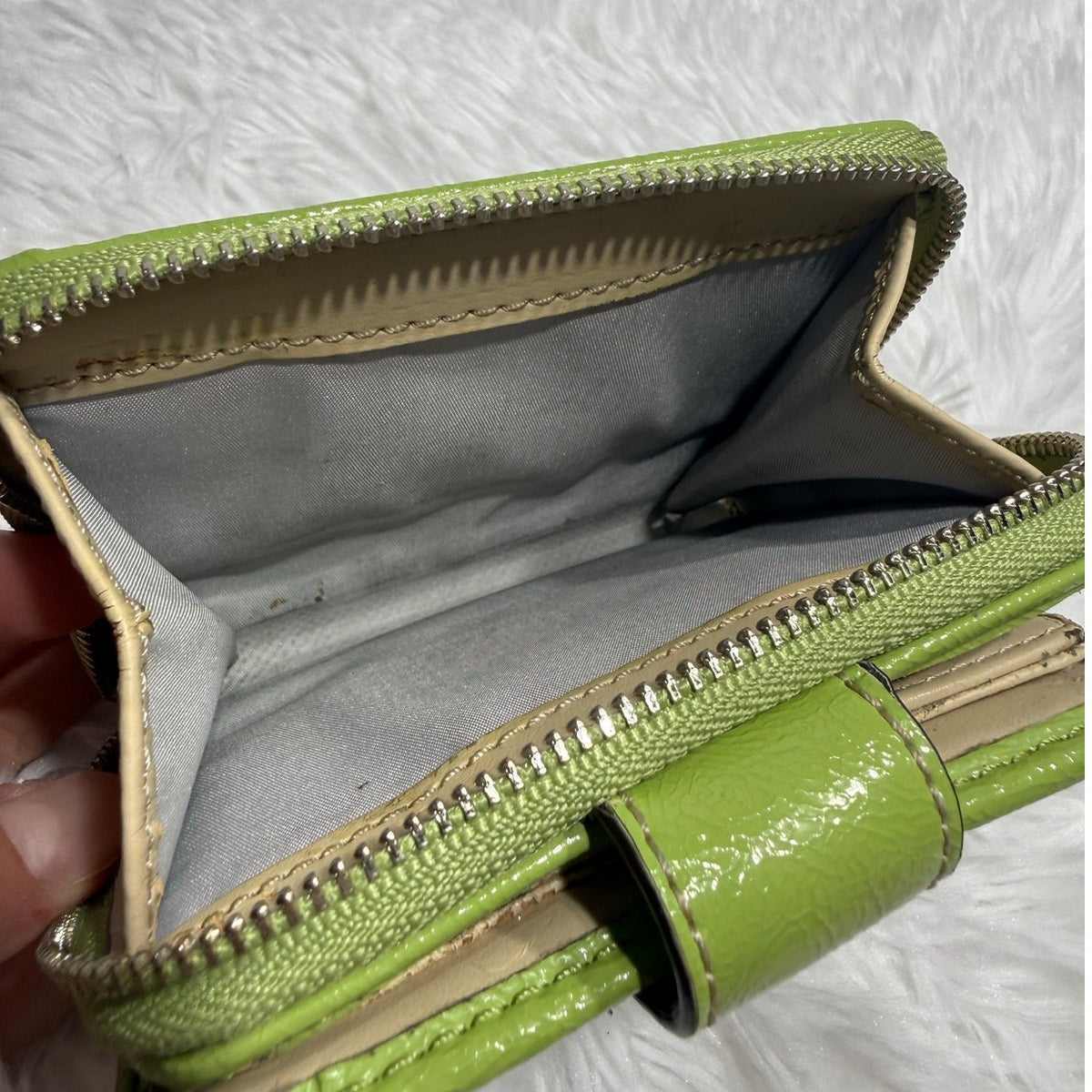 y2k Coach Lime Wallet