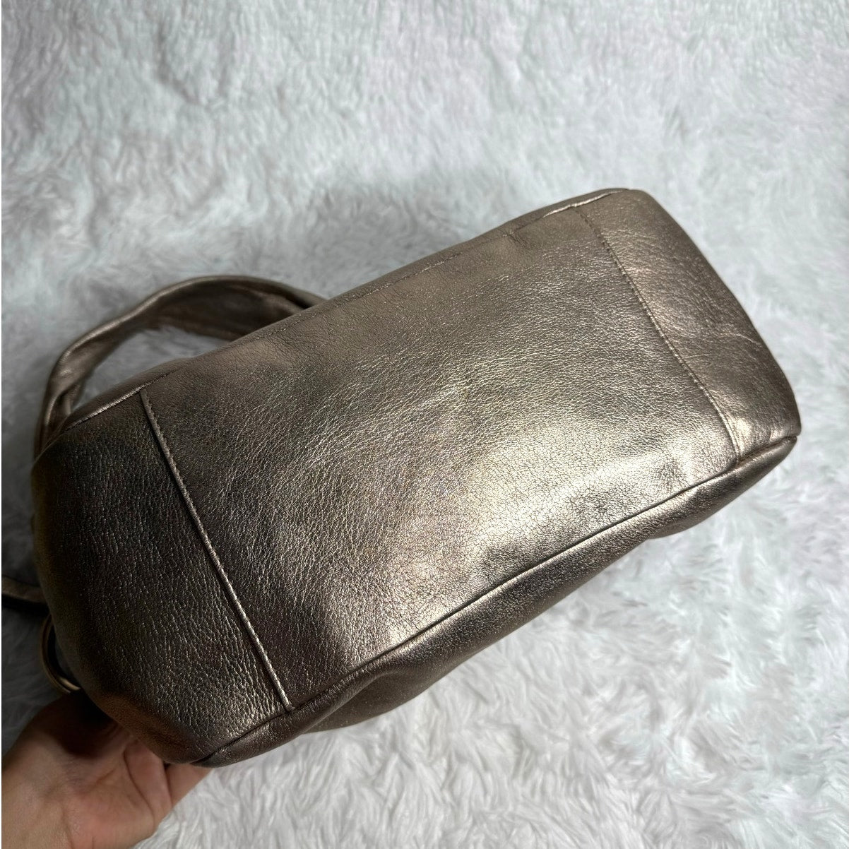 Coach Parker Metallic Leather Shoulder Bag