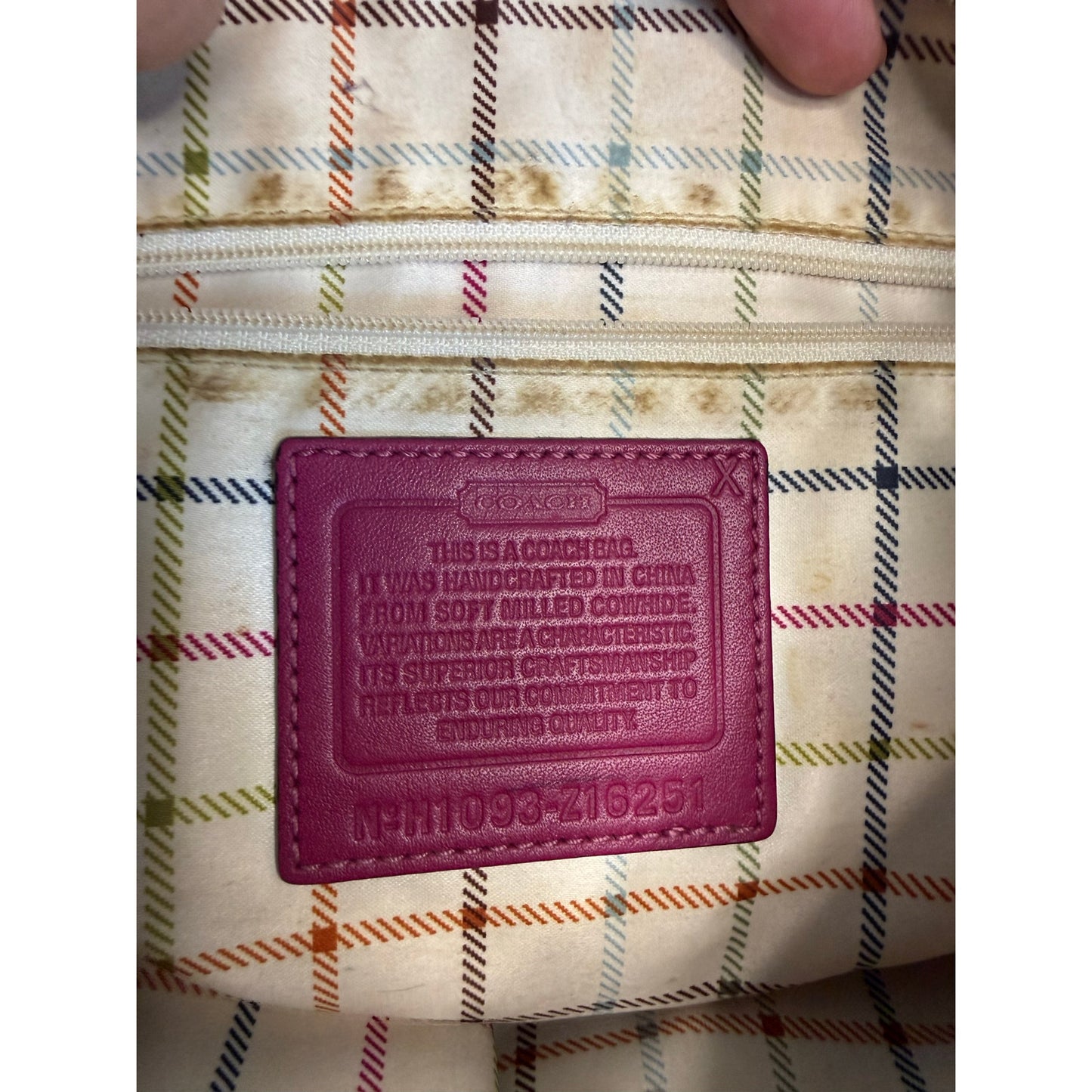 y2k COACH Z Ergo Leather Small Hobo Shoulder Bag