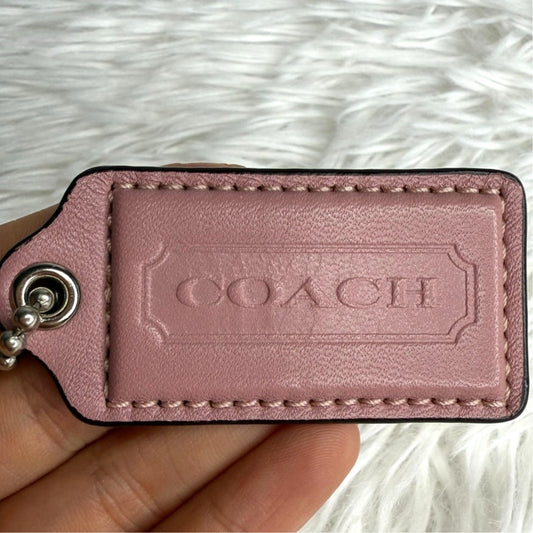 COACH Pink Fob Bag Charm Hang tag Hangtag