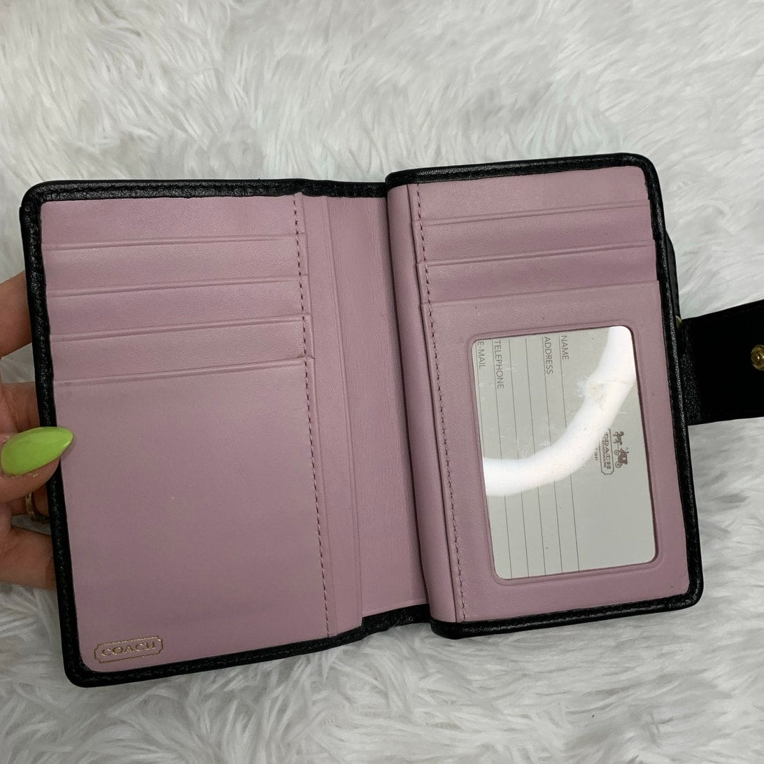 y2k Coach Black Carriage Wallet
