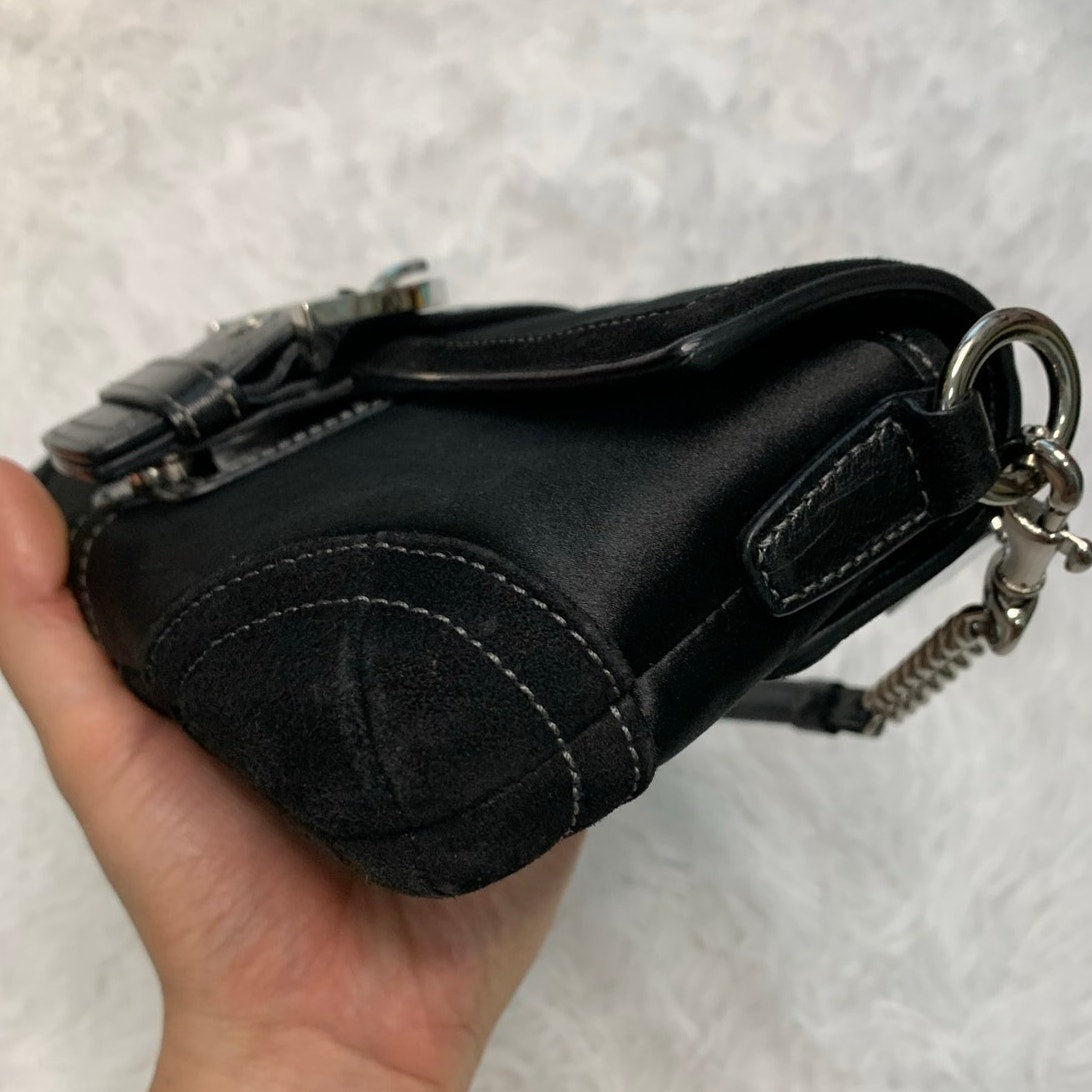 Vintage Coach y2k Madison 3578 Convertible Flap Satin Evening Bag