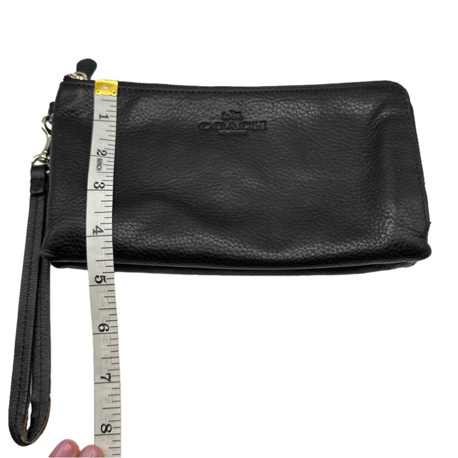 COACH Black Double Wristlet with Card Slot