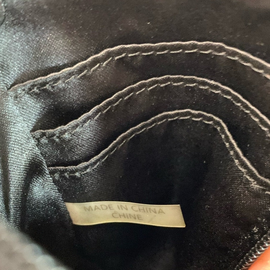 COACH Black Canvas Wristlet Card Holder