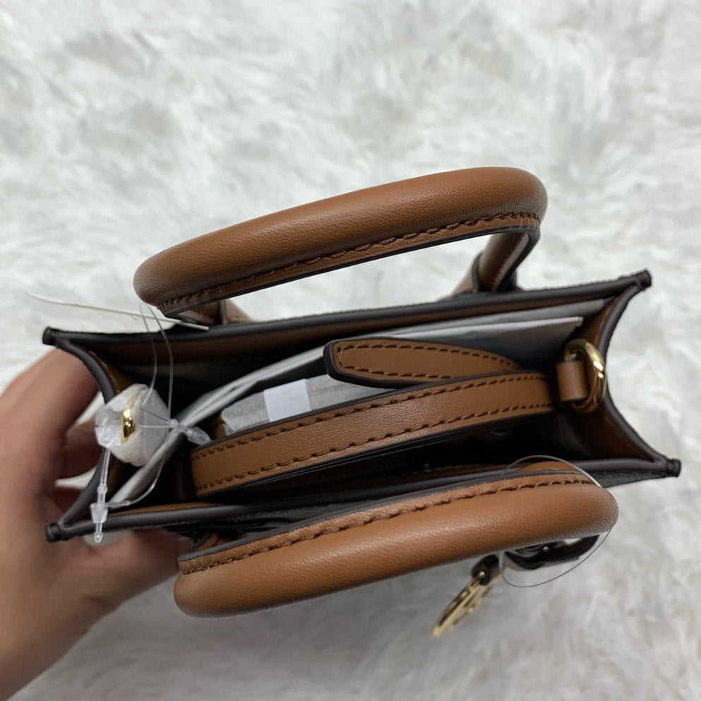 NWT Michael Kors Mercer Extra-Small Logo and Leather Crossbody Bag