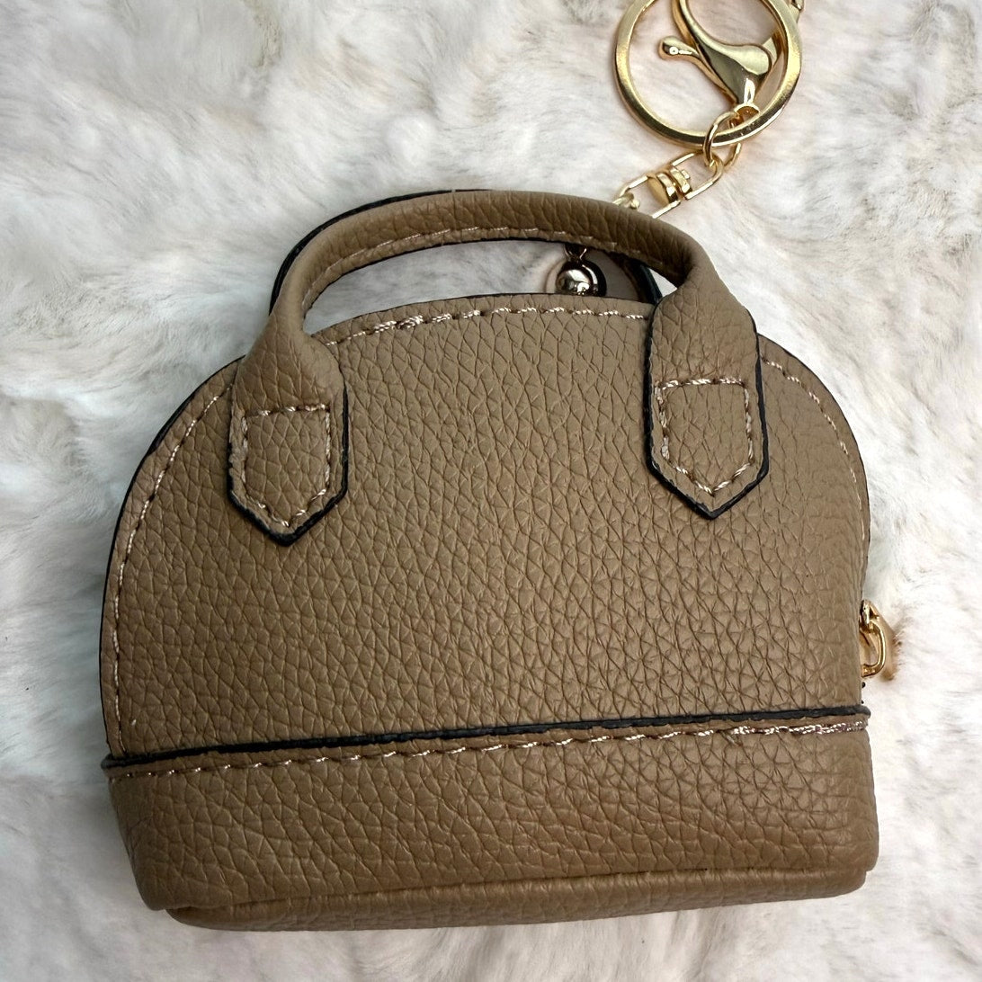 Mini Tote Bag Keychain Coin Purse Mini Pouch Zipper Fashion Charm Bag Charm