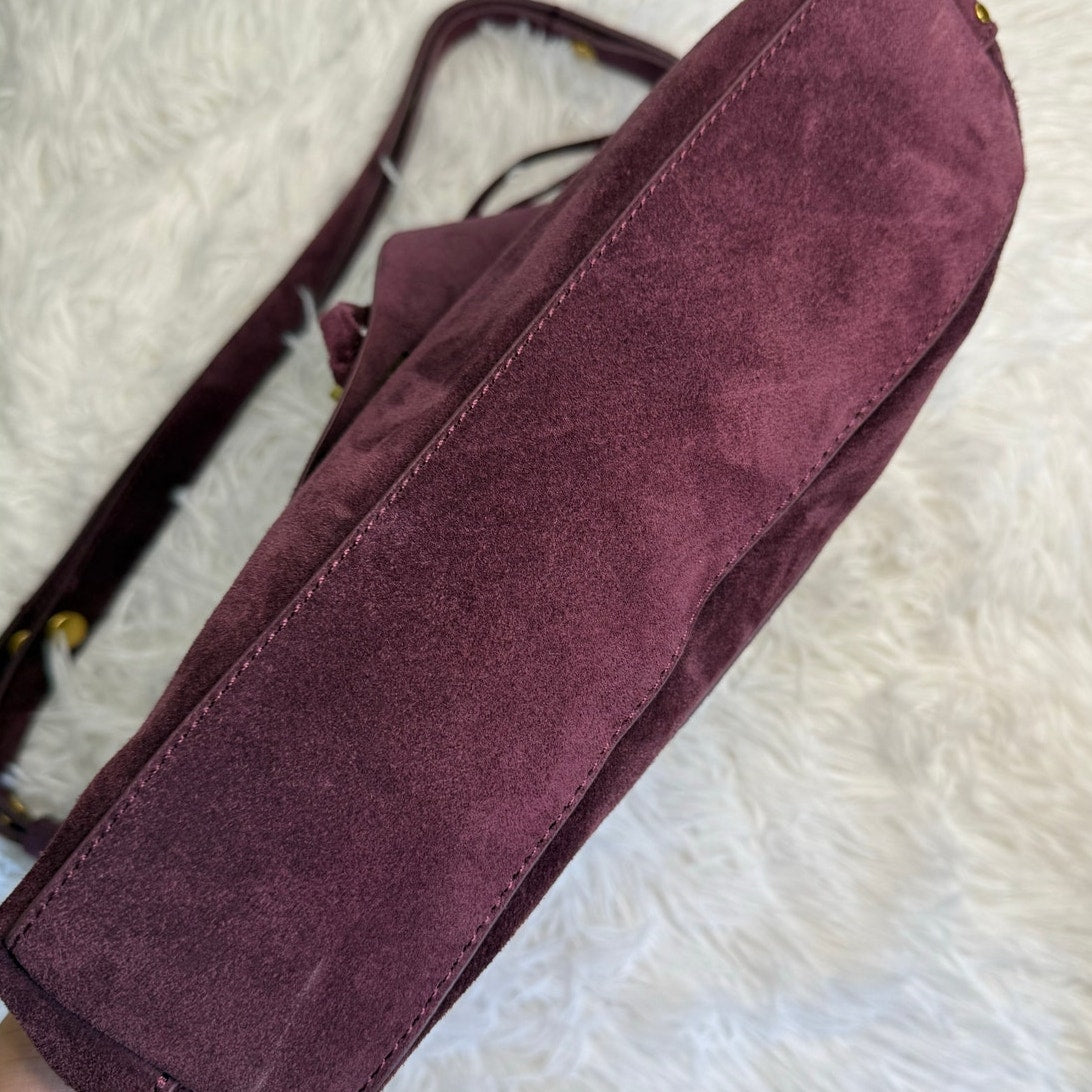Rebecca Minkoff Darren Top Zip Suede Convertible Shoulder Bag