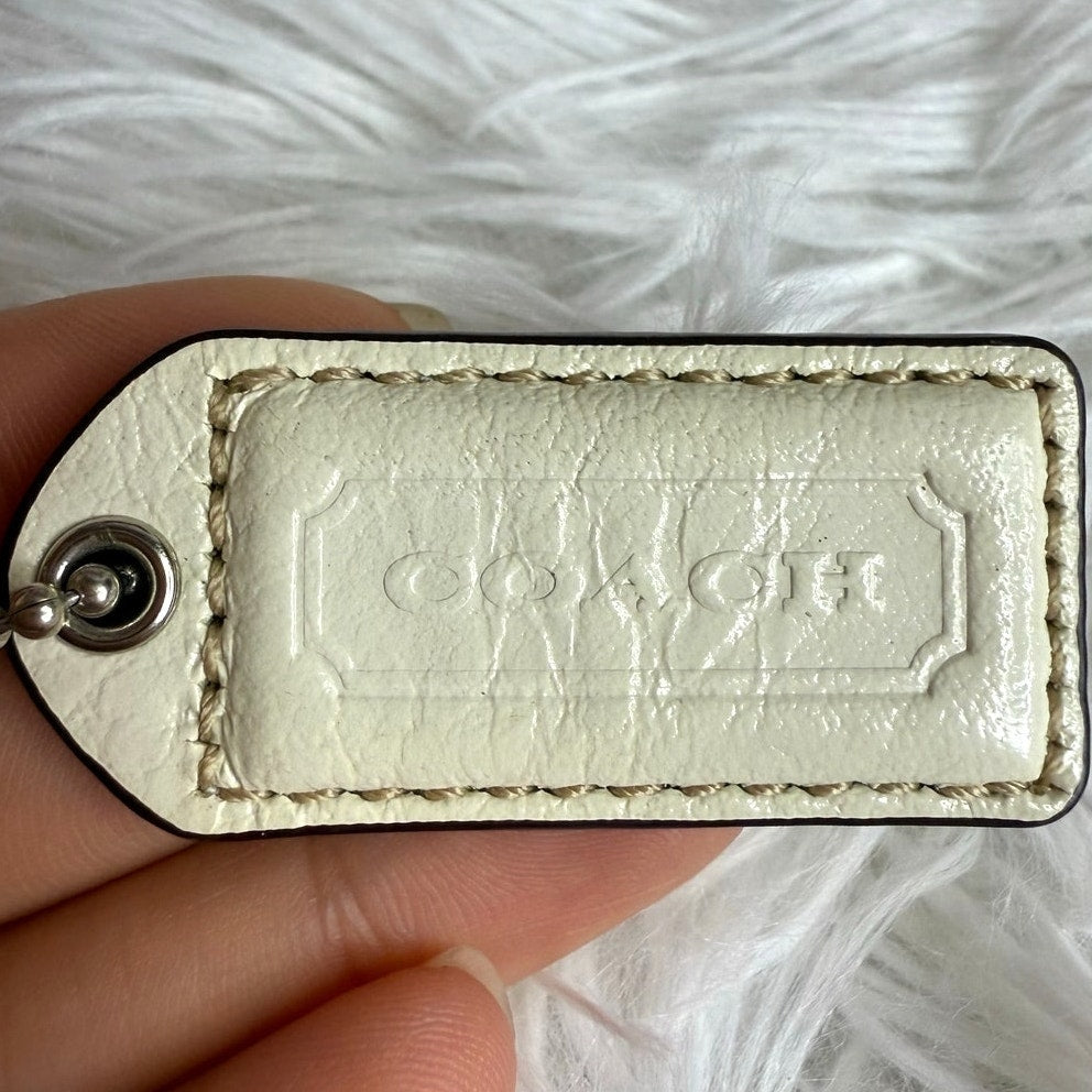 y2k 1.5" Vintage COACH  Fob Bag Charm Hang tag Hangtag