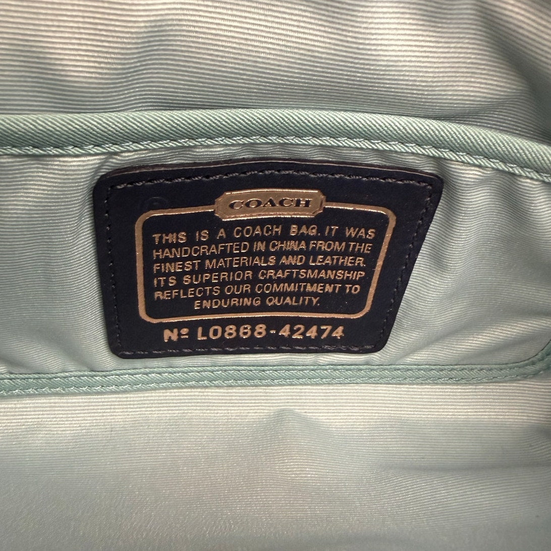 y2k COACH Parker Turnlock Straw Clutch Wallet