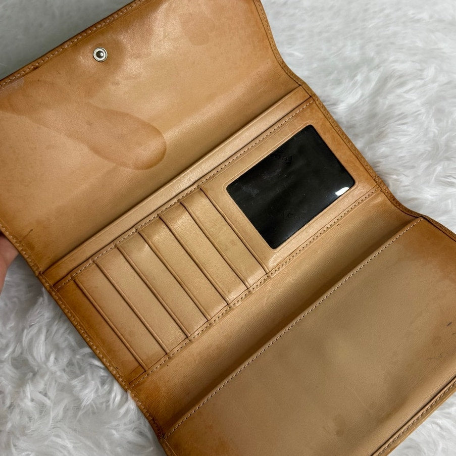 Coach Tan Brown Signature Wallet