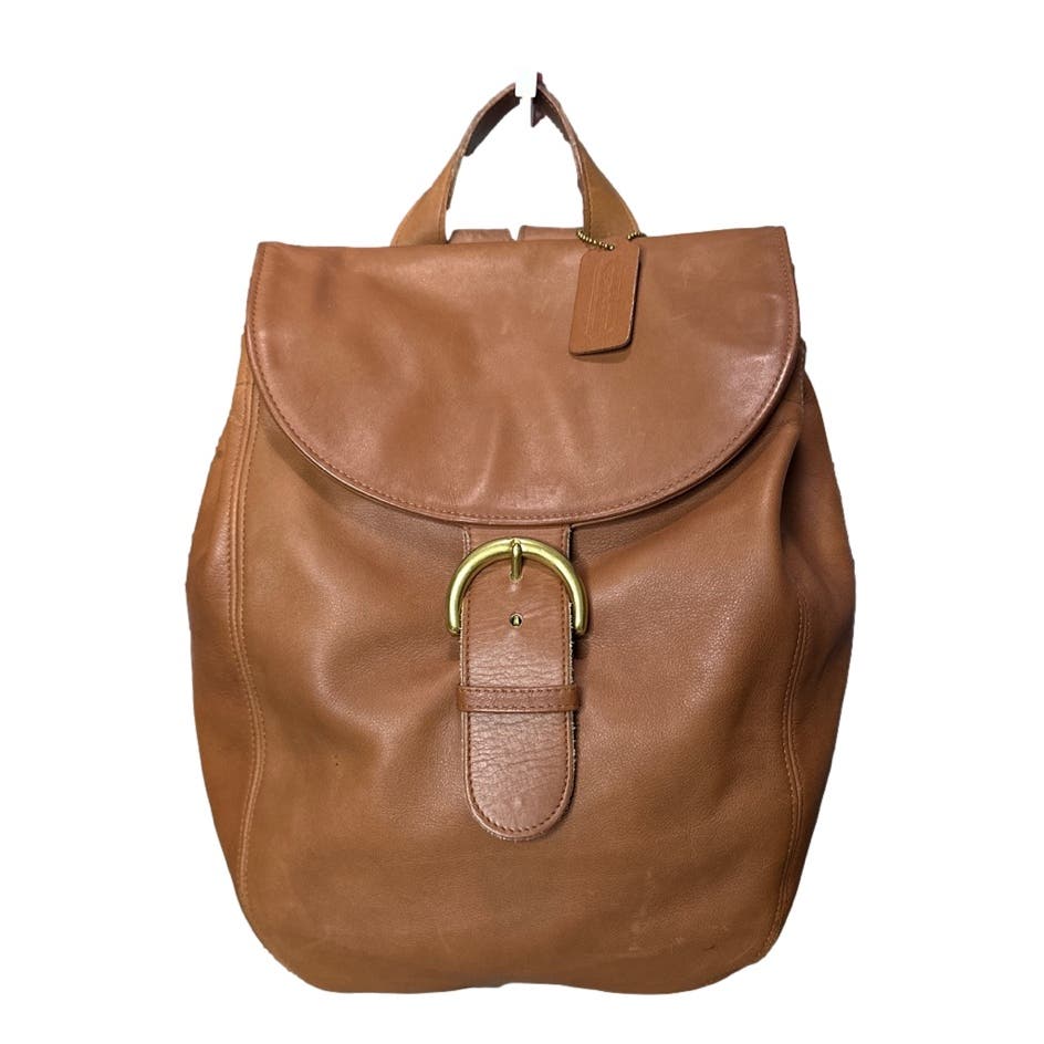 Vintage 90's COACH British Tan Soho Back Sac Brown Bag Backpack
