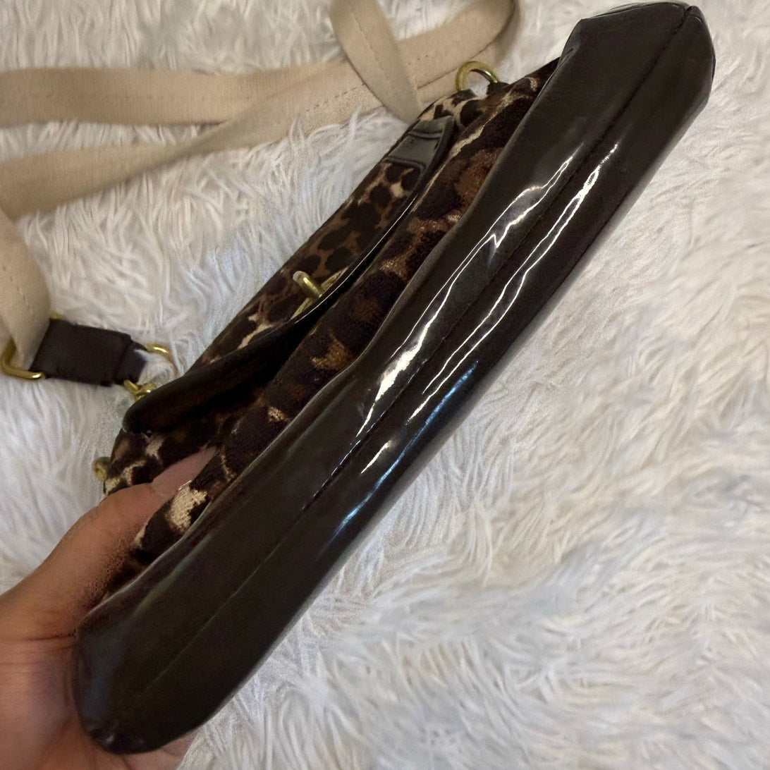 y2k COACH Park Ocelot Leopard Crossbody Bag