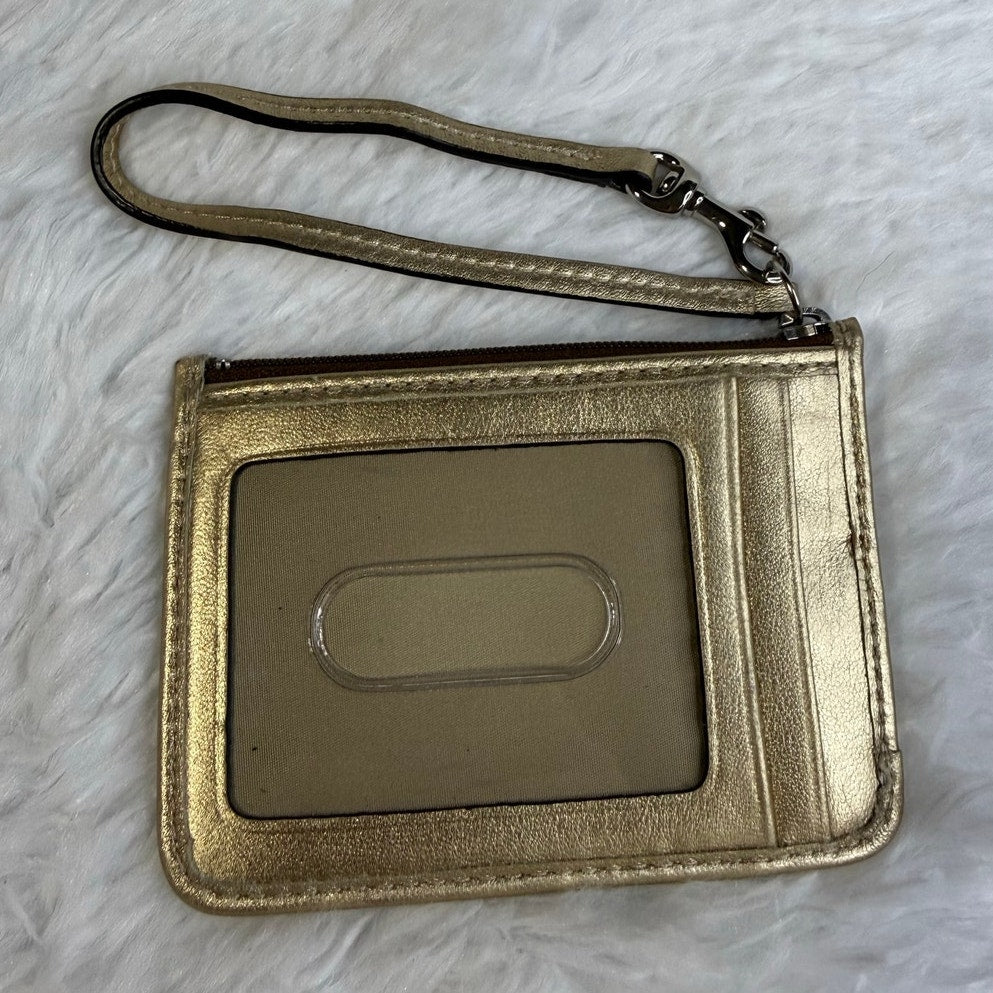 Coach Gold Card Holder Wallet