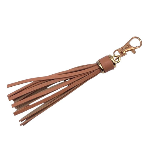 NEW Tan Tassel Bag Charm Tassels Keychains Purse Charms