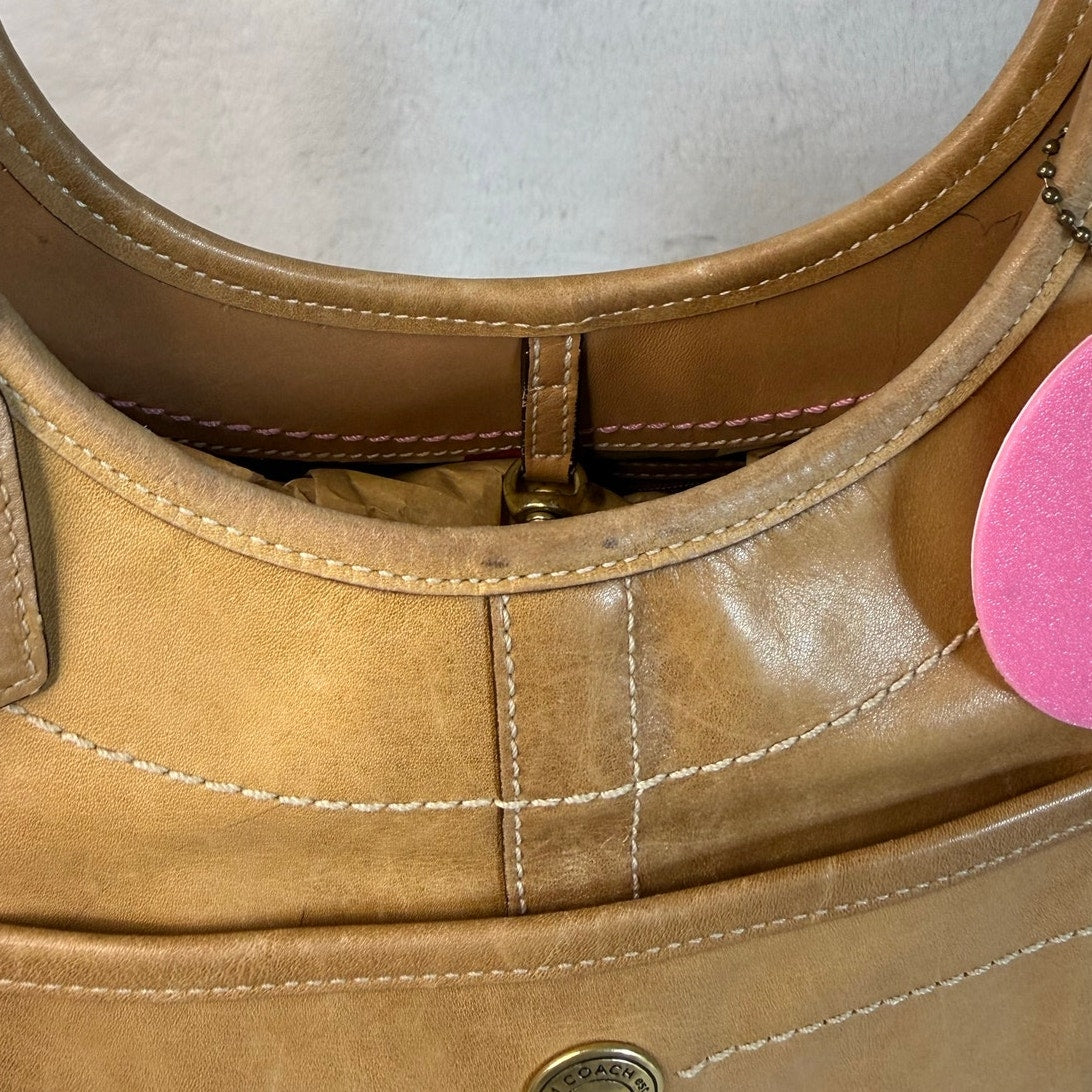 y2k Coach Legacy Tan Ergo Hobo Shoulder Bag