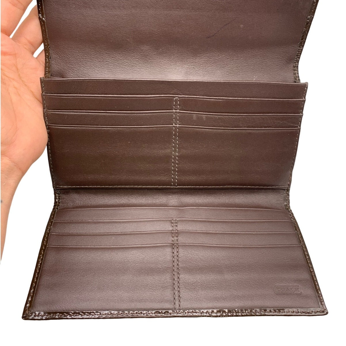 SALE COACH Brown Canvas Signature Wallet