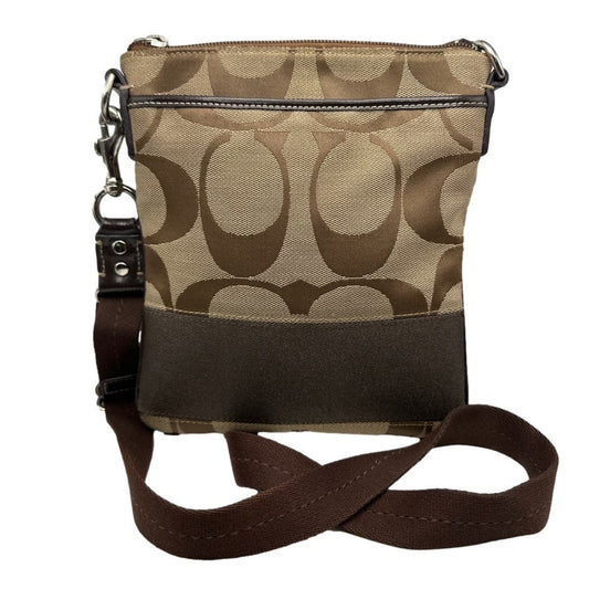 COACH Brown Signature Canvas Crossbody