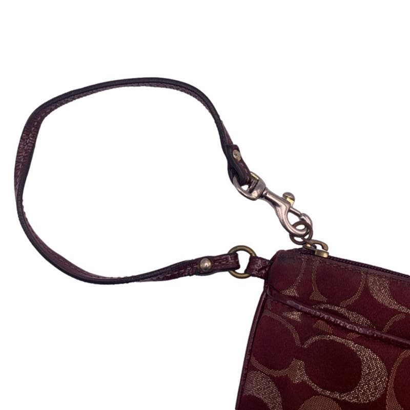 COACH Signature Canvas Wristlet