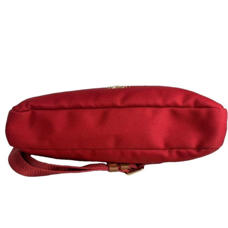 COACH Red Orange Brown Nylon Crossbody