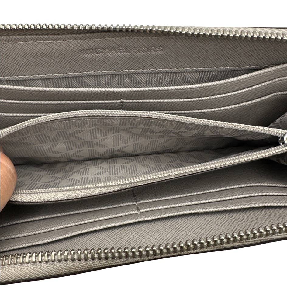 MICHAEL KORS Gray Zip Around Wallet