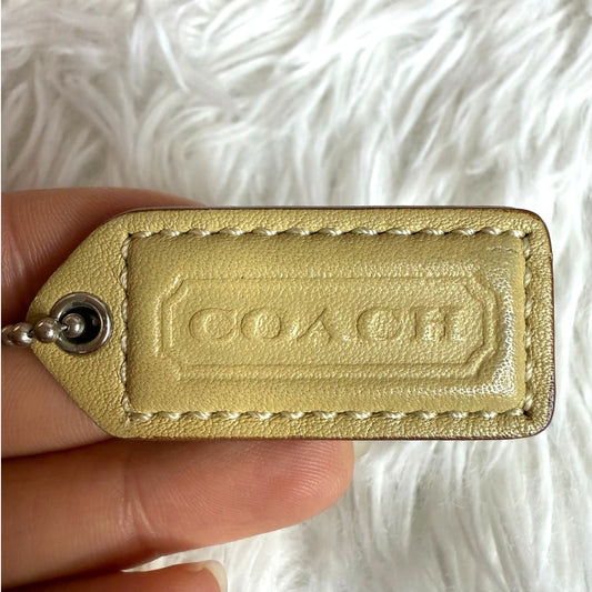 1.5" y2k COACH Vintage Fob Bag Charm Hang tag Hangtag
