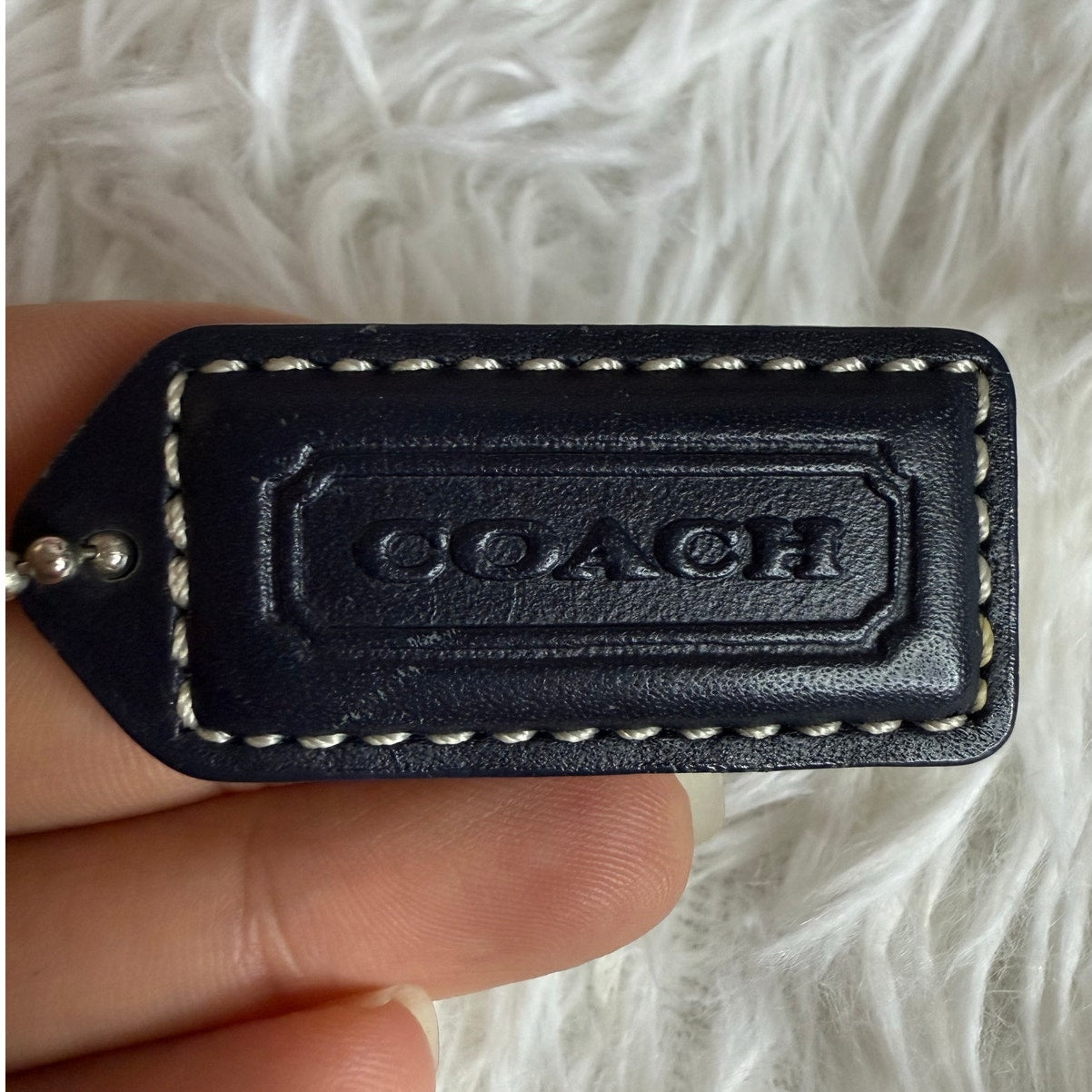 1.5" y2k COACH Vintage Fob Bag Charm Hang tag Hangtag